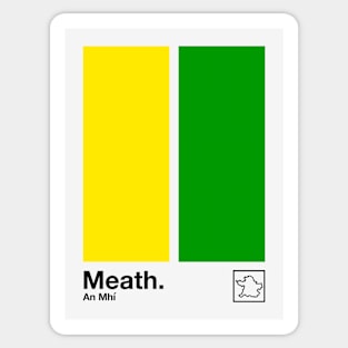 County Meath / Original Retro Style Minimalist Poster Design Sticker